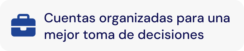 Cuentas organizadas